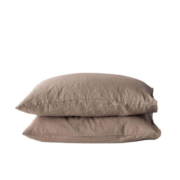 pillowcase linen 2p 50x70cm chestnut brown kussensloop bed linnen bruin lichtbruin Tell Me More