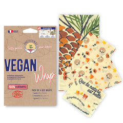 vegan wraps lunch packaging zero waste reusable beeswax sustainable food packaging veganistische verpakking duurzaam afvalvrij