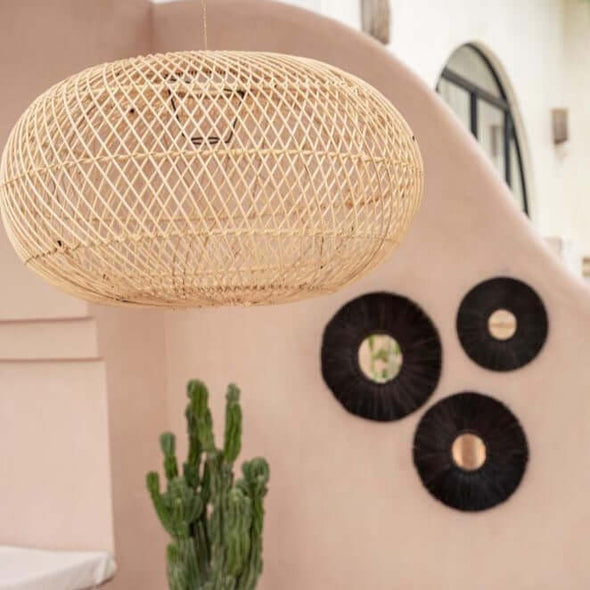 The Wholly natural pendant lamp M rattan pendant boho style plafondlamp hanglamp Bazar Bizar