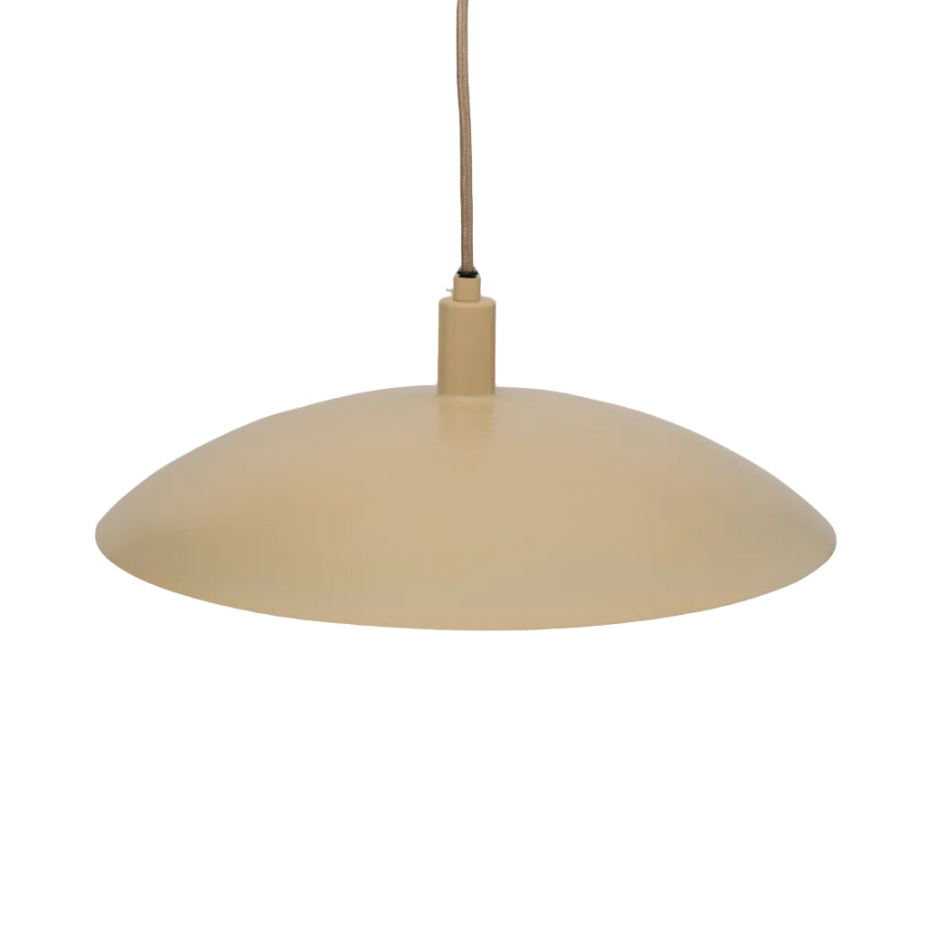 Beige pendant lamp on a white background