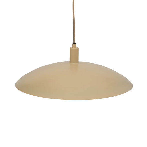 Beige pendant lamp on a white background