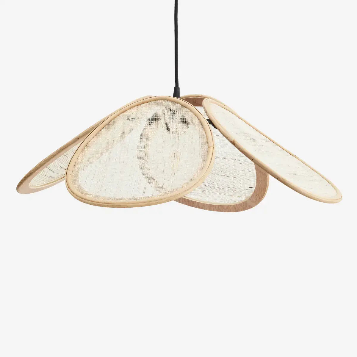 Madam Stoltz rattan ceiling lamp with linen