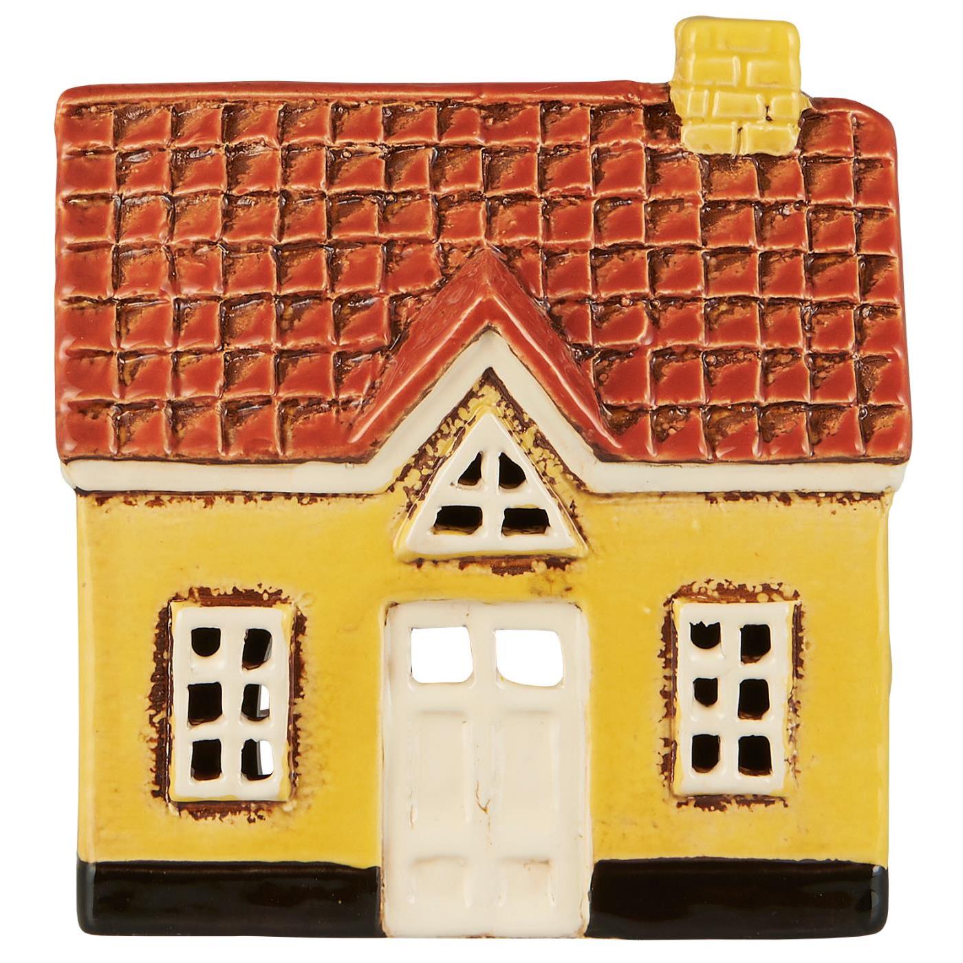 Ib Laursen ceramic house y Home Town yellow