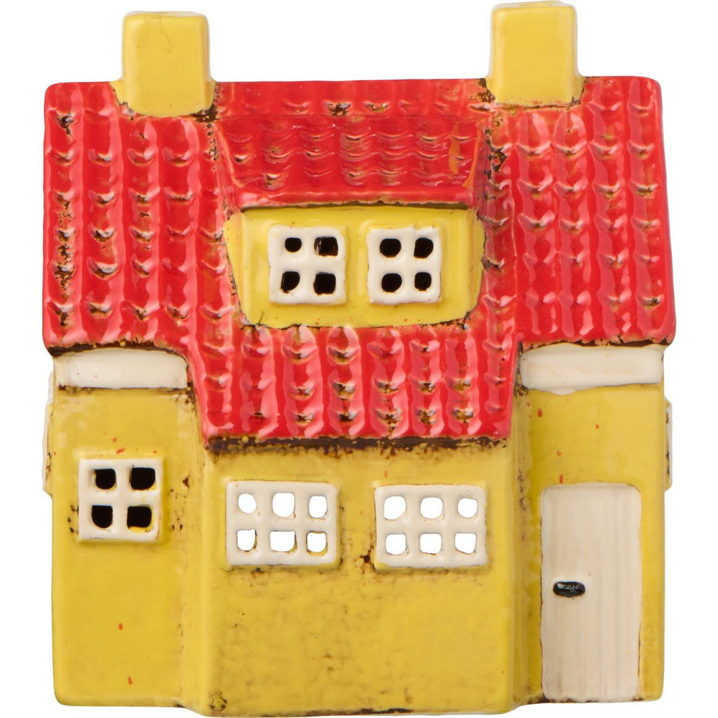 Small model of a yellow house with a red roof Ib laursen