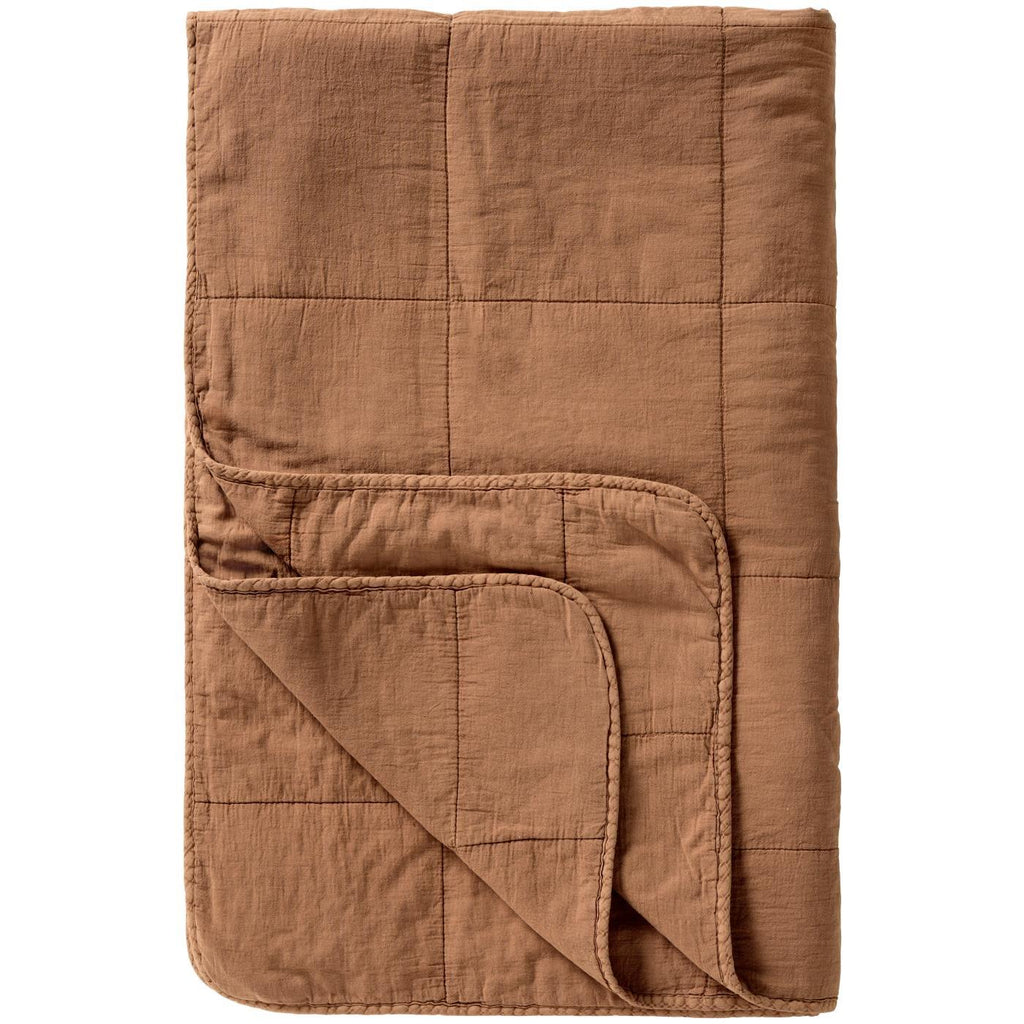 Brown quilted blanket camel Ib laursen