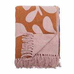 Atle throw Bloomingville brown pink blue