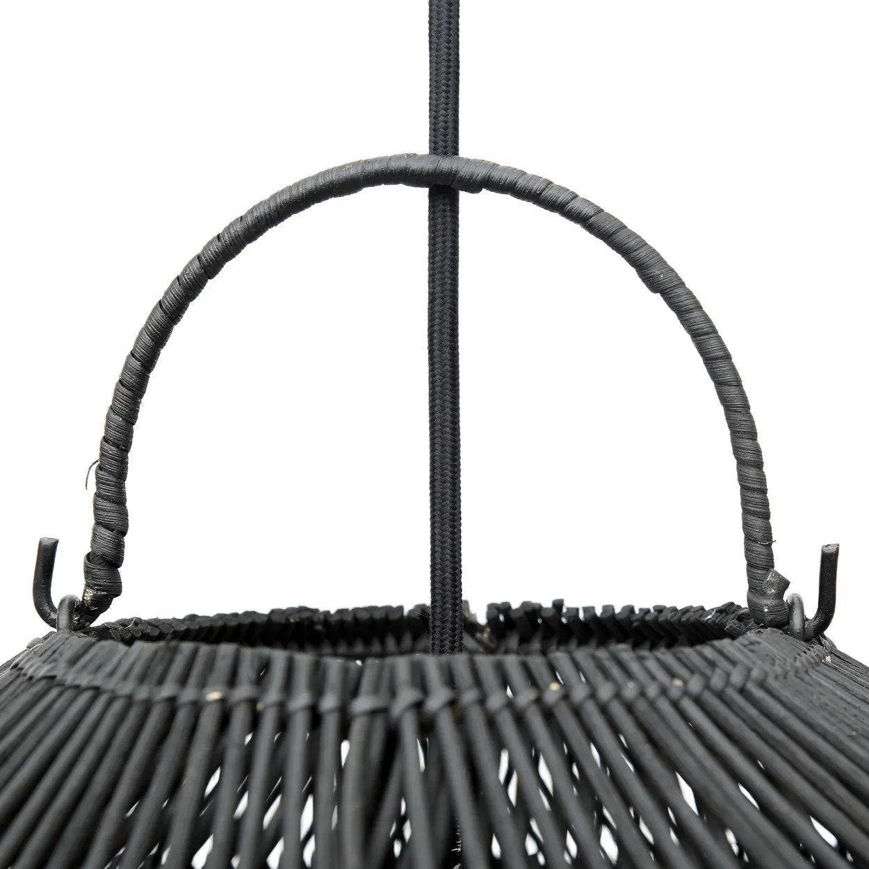 Rattan Cloud Pendant - Black - M