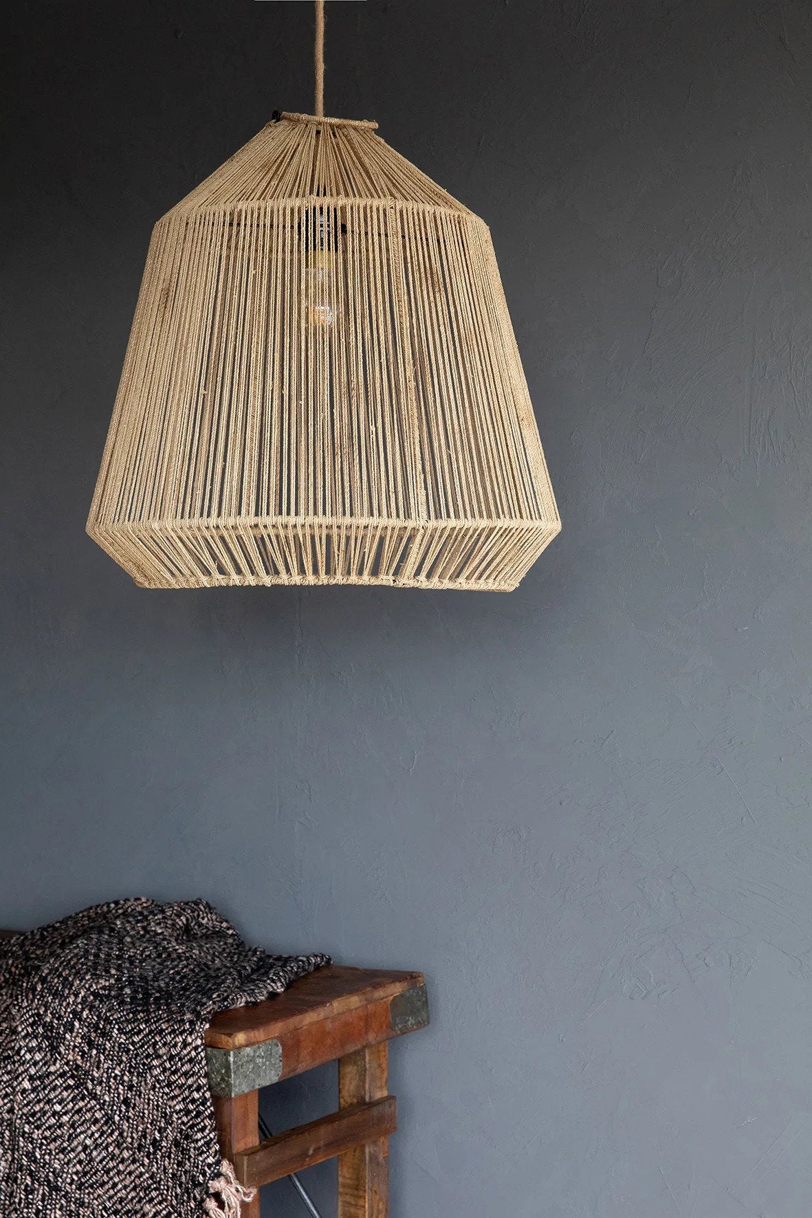 Seagrass Conic Pendant Lamp