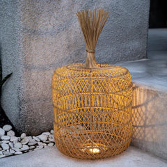woven rattan lantern lamp Bazar Bizar