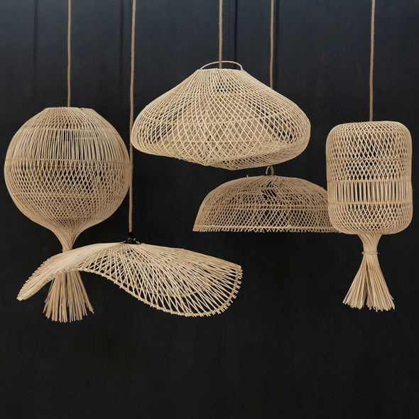 Bazar Bizar handwoven lamps rattan Bali