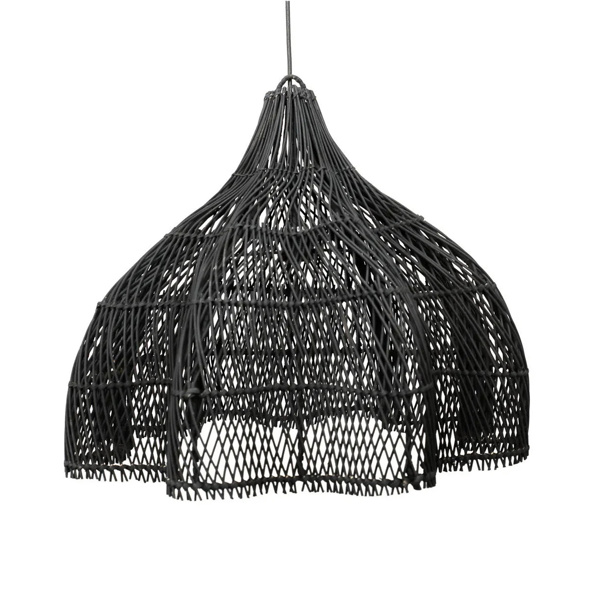 bazar Bizar black whipped rattan lamp XL