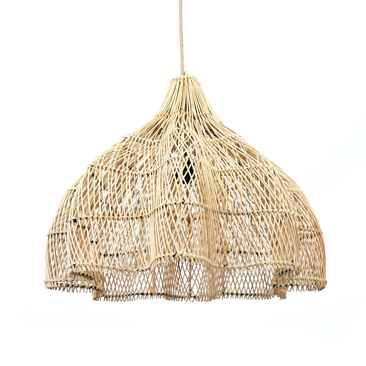 Woven rattan pendant light Whipped m by Bazar Bizar