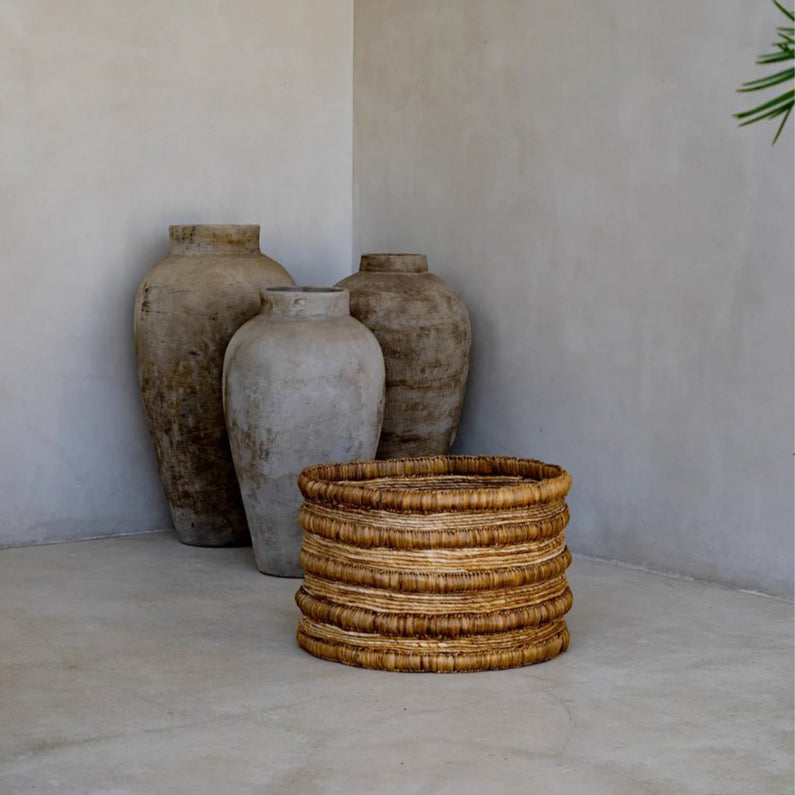 Bazar Bizar Chungu basket water hyacinth banana leaf large storage 