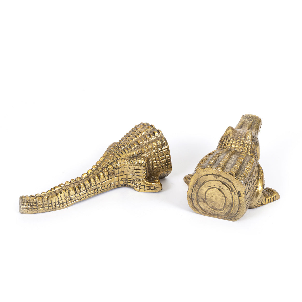 Bazar Bizar crocodile book stands brass