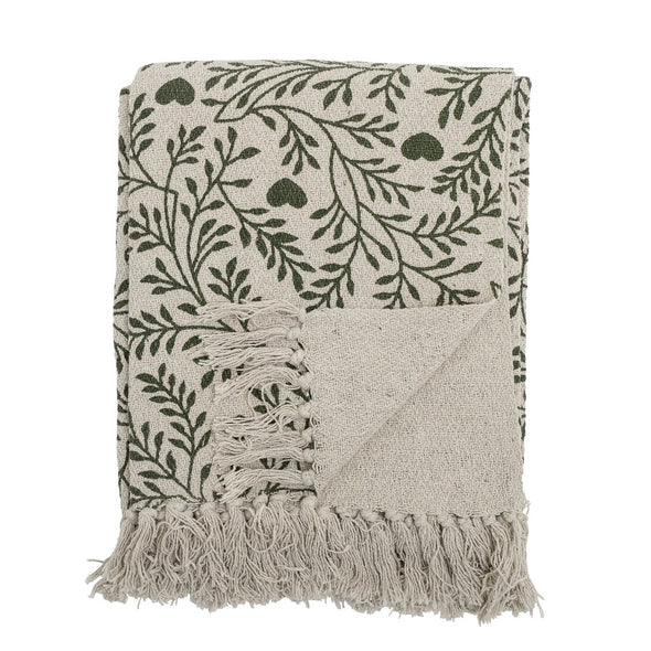 Bloomingville Maribelle throw green hearts
