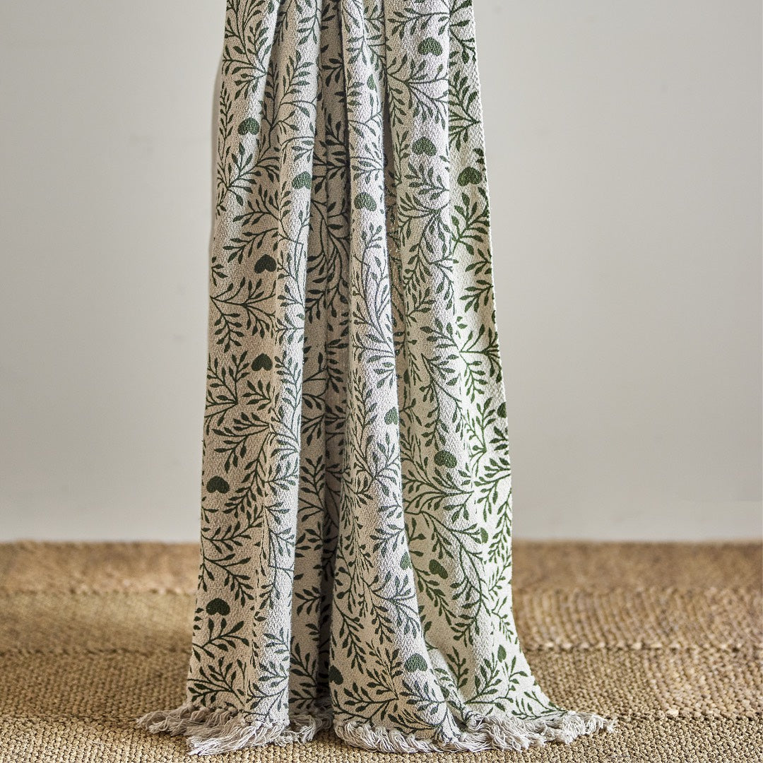 Bloomingville Maribelle throw green hearts