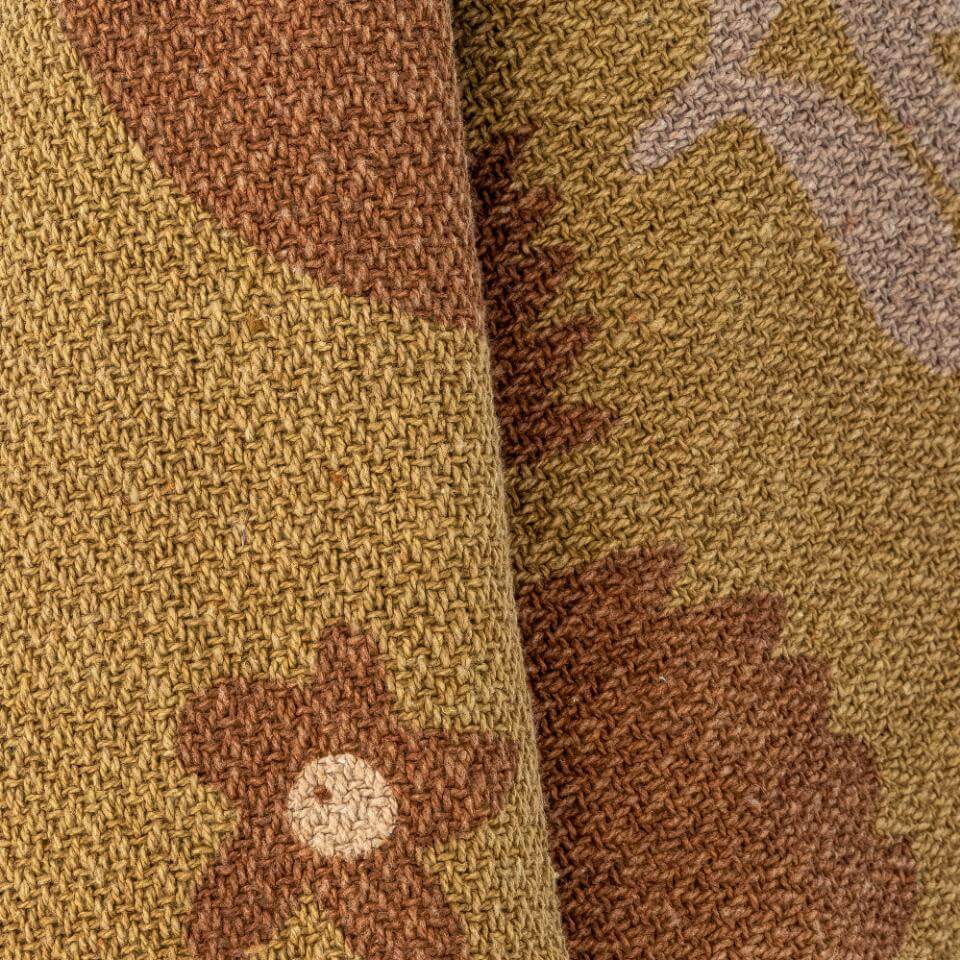 plaid Lark Bloomingville geel gerecycled katoen