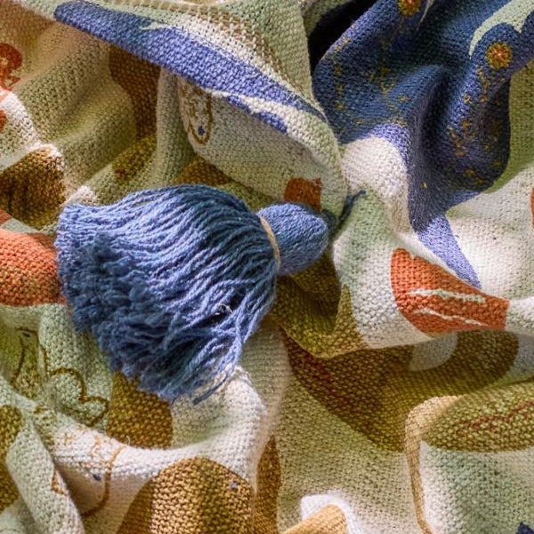 Bloomingville anniversary throw recycled cotton