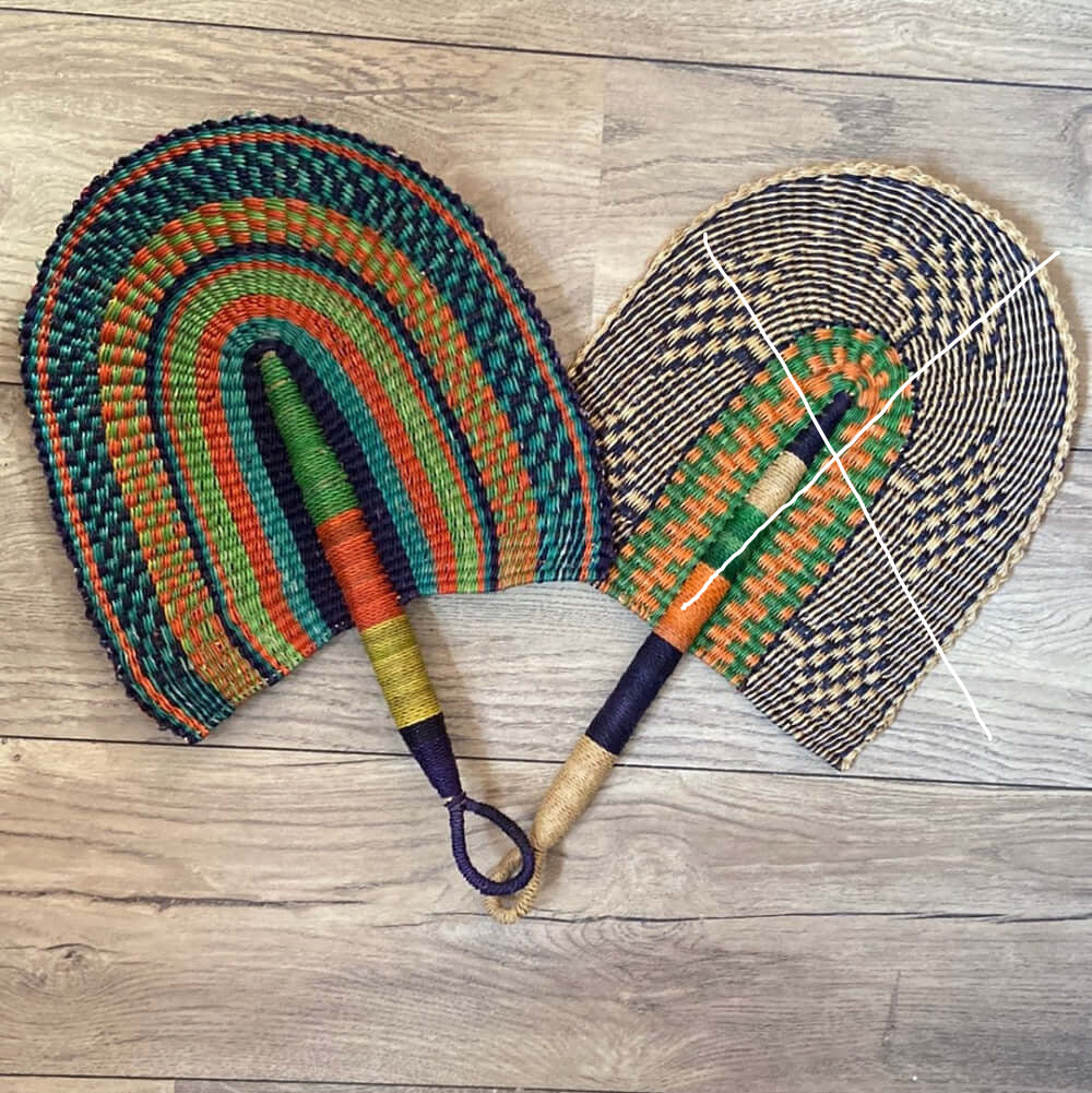 Ventilateur Bolga waaier Fairtrade fait main