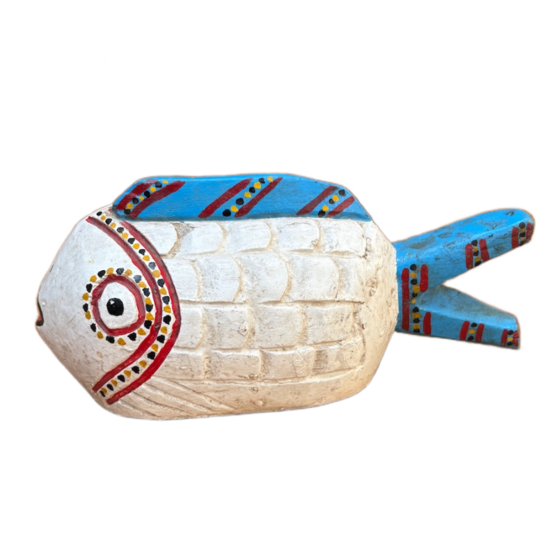 Poisson en bois Bozo Mali fait main commerce équitable