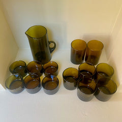 Brown recycled drinking glass Morocco Household Hardware Kadousse