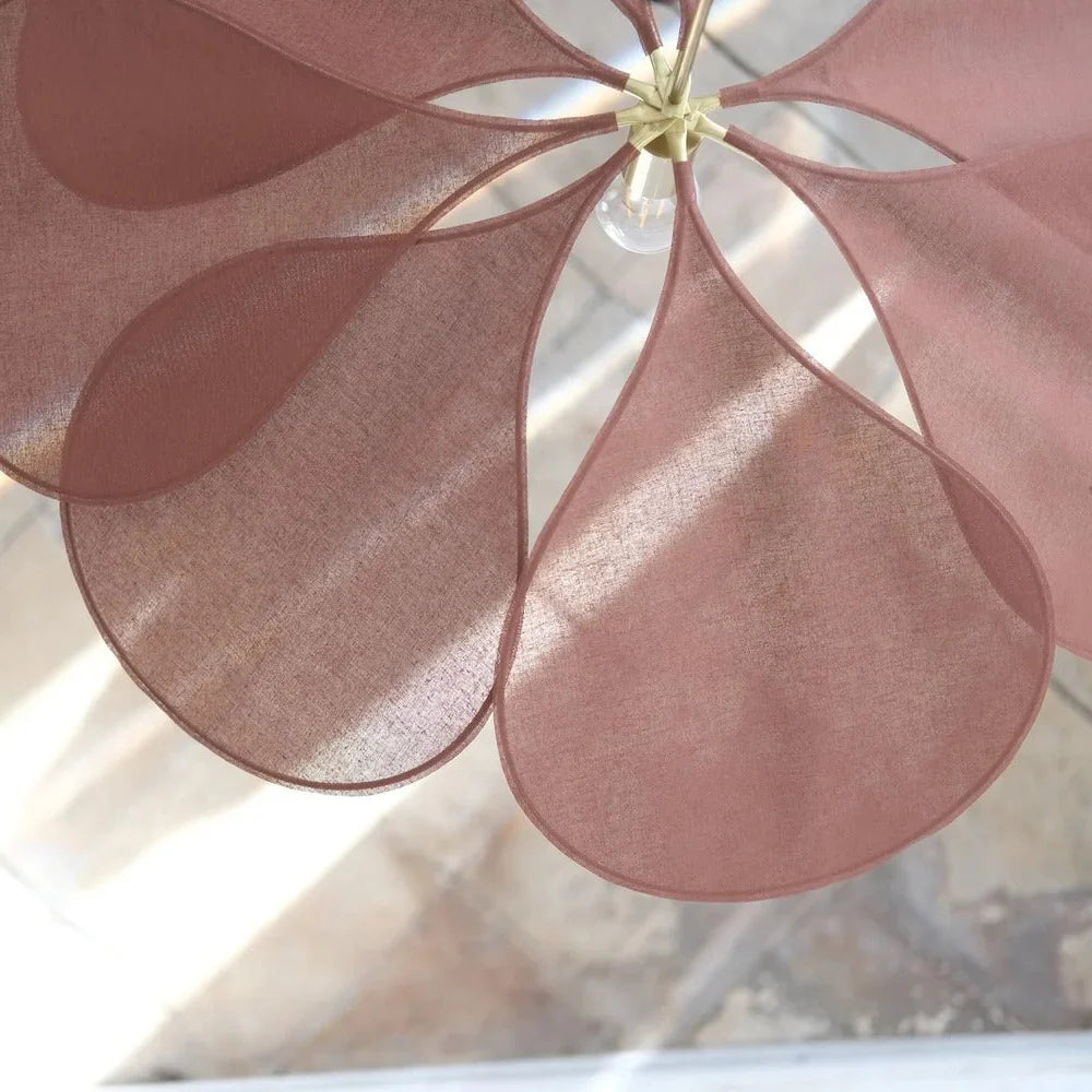 Centieme suspension pale originelle sienne intense flower petal lamp