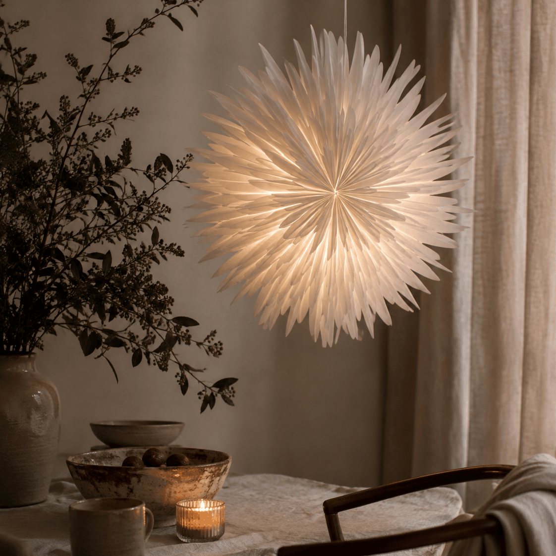 Christmas paper lantern white 60cm HomeBound by Kolony
