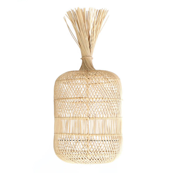 Dumpling floor lamp rattan M