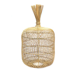 Dumpling floor lamp L rattan