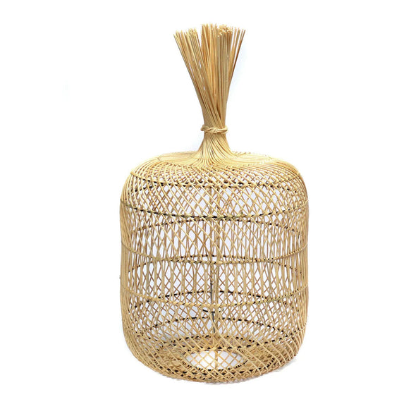 Dumpling floor lamp L rattan