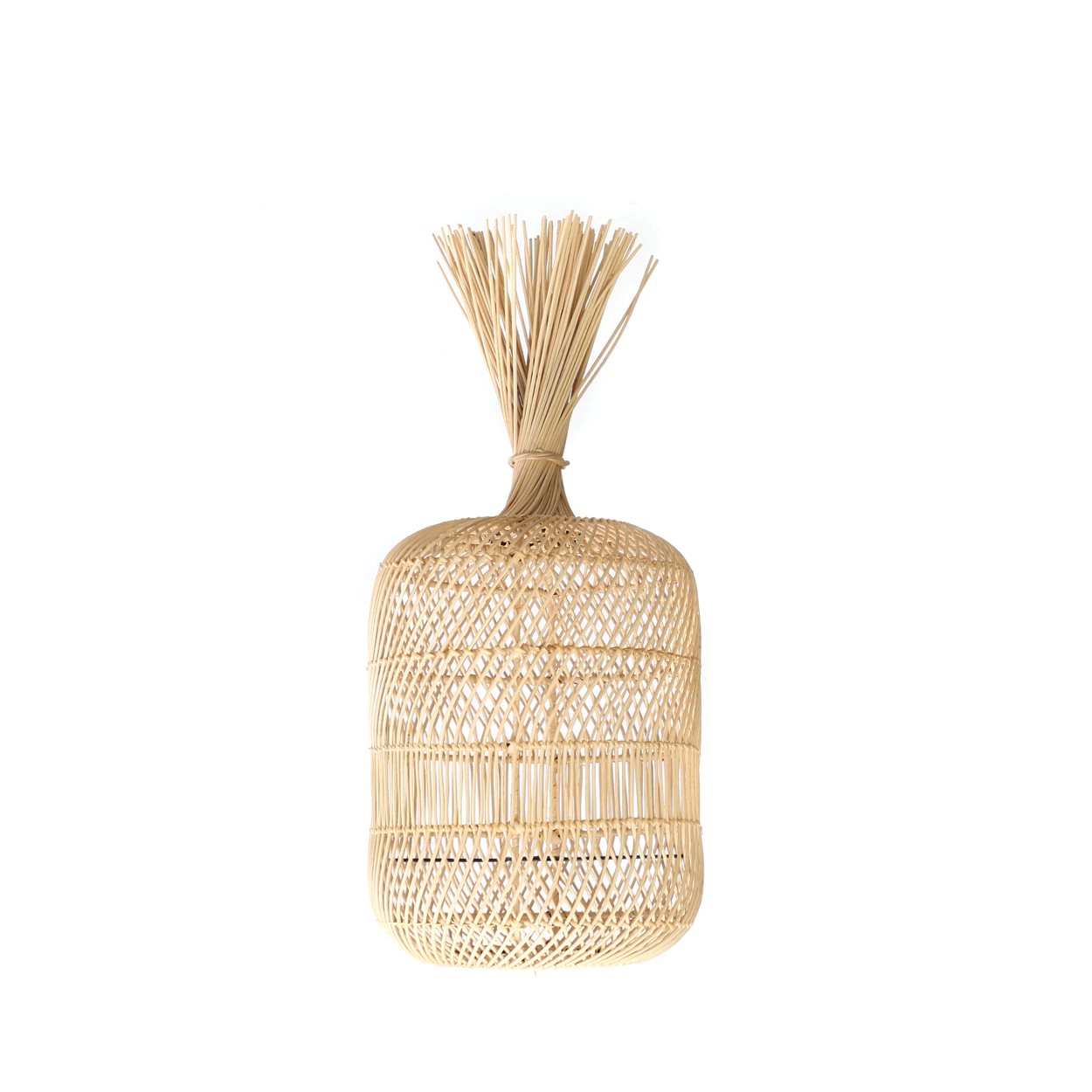 Dumpling floor lamp rattan S Bazar Bizar 