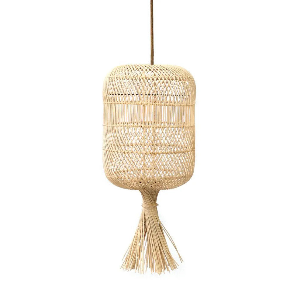Dumpling pendant lamp handwoven rattan