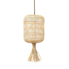 Dumpling pendant lamp handwoven rattan