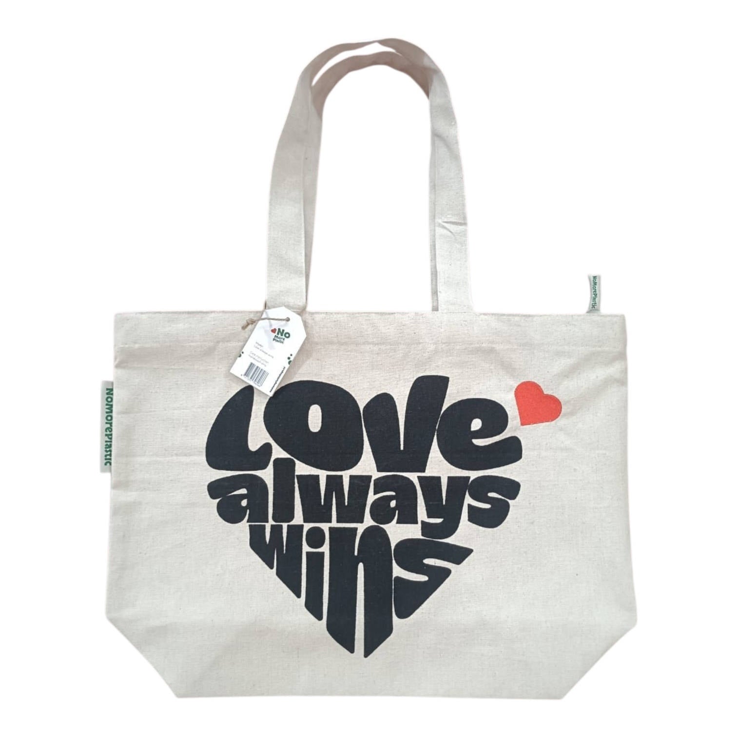 nachhaltige Einkaufstasche Liebe gewinnt immer Keine Plastiktüten mehr