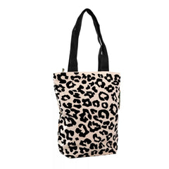 Duurzame Tote Bag met ritssluiting - NoMorePlastic - Baby Leopard Black