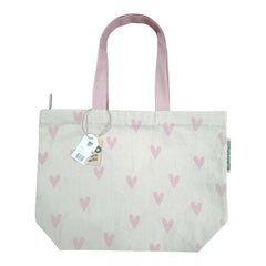 duurzame shopper pink hearts No More Plastic Bags