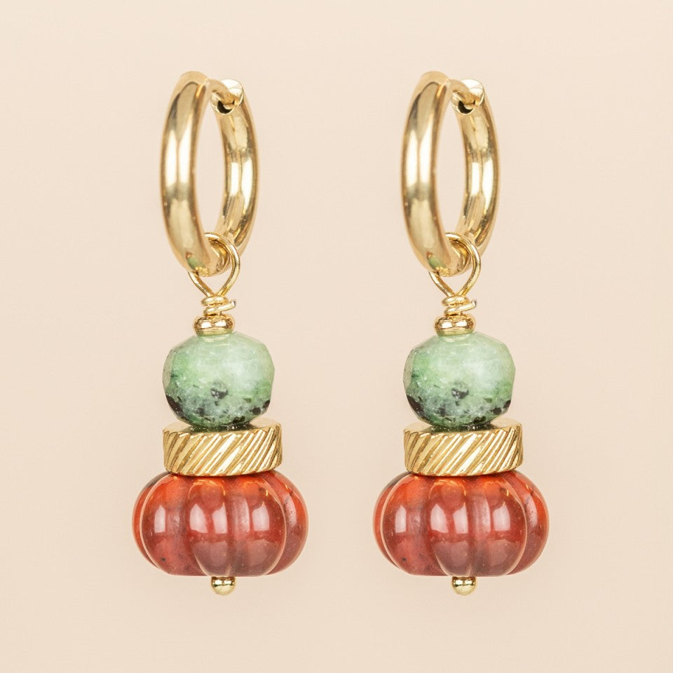 Earrings Muja Juma Energy Stones Red Jasper