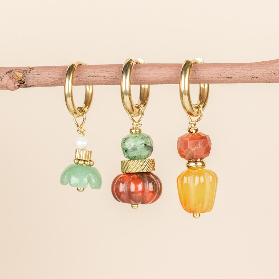 Earrings Muja Juma Energy Stones Red Jasper