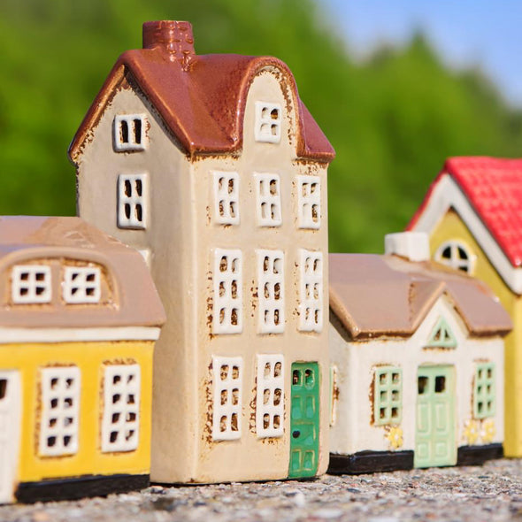 Danish Ebeltoft ceramic houses Ib laursen