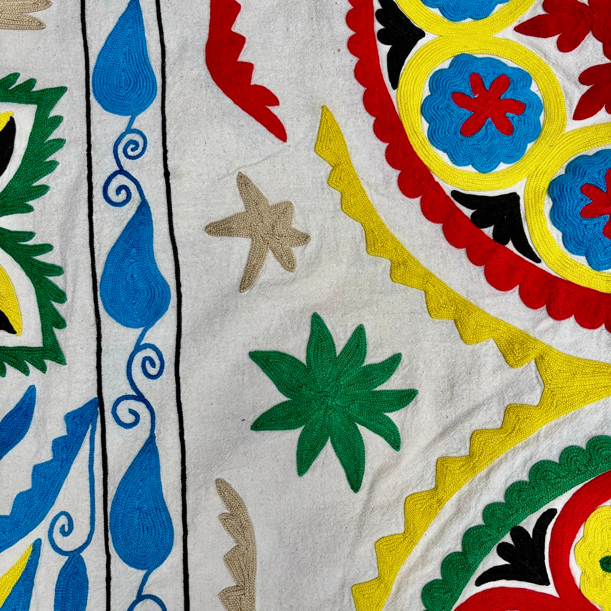 Bestickte Suzani Plaid Decke bunt