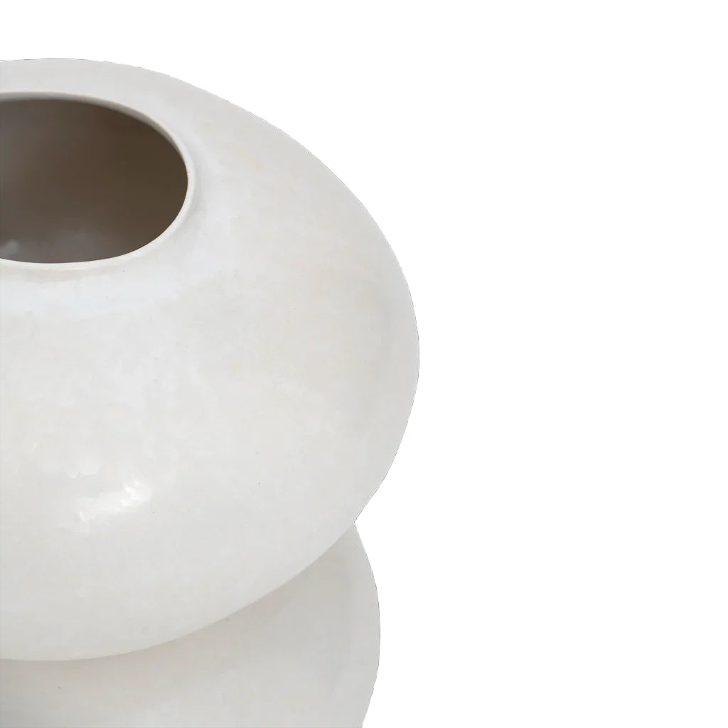 White ceramic Foss vase ceramic