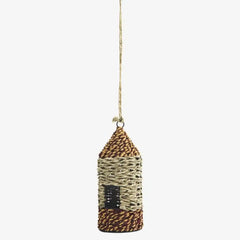 Madam Stoltz hanging birdhouse braided maroon