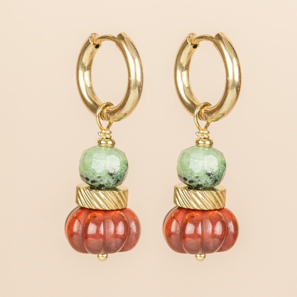 Earrings Muja Juma Energy Stones Red Jasper