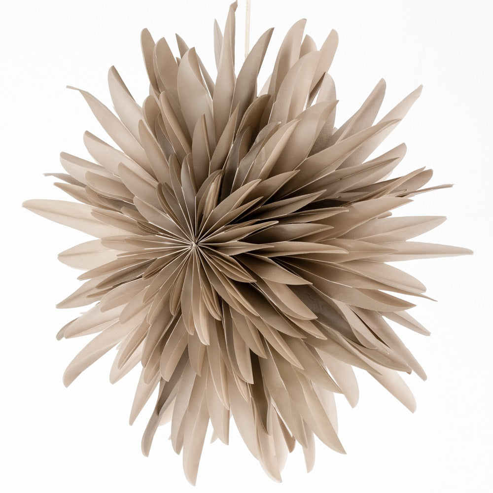 HomeBound by Kolony taupe paper star lantern Snow 40cm