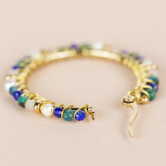 Hoop Earrings Ø30mm Lapis Laz Mix