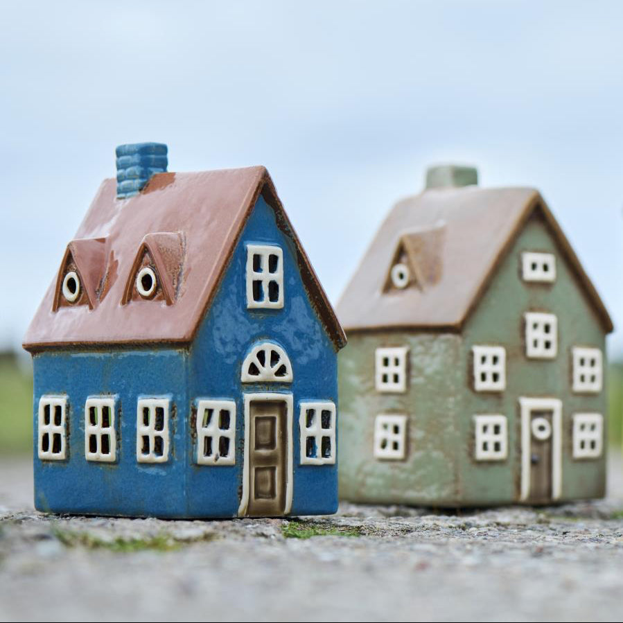 Ib Laursen 27657-13 ceramic house blue