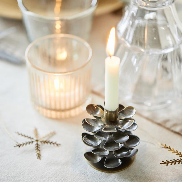 Ib Laursen cone taper candle holder brass