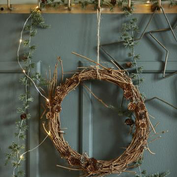 Couronne de guirlandes lumineuses en fil Ib Laursen