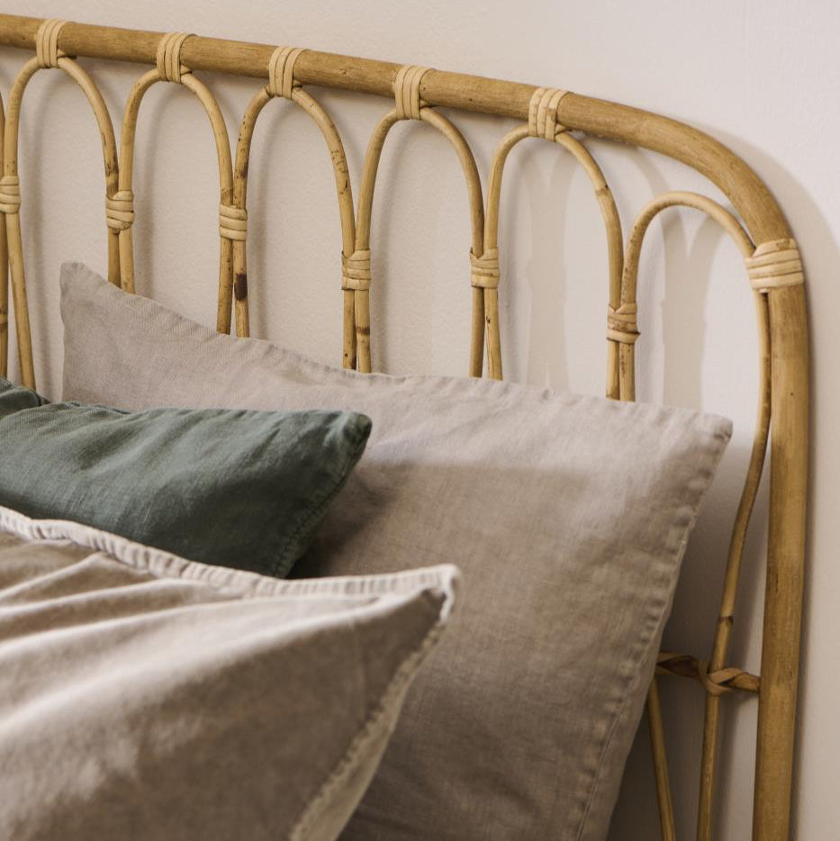 Ib laursen natural rattan headboard 160 cm hoofdbord