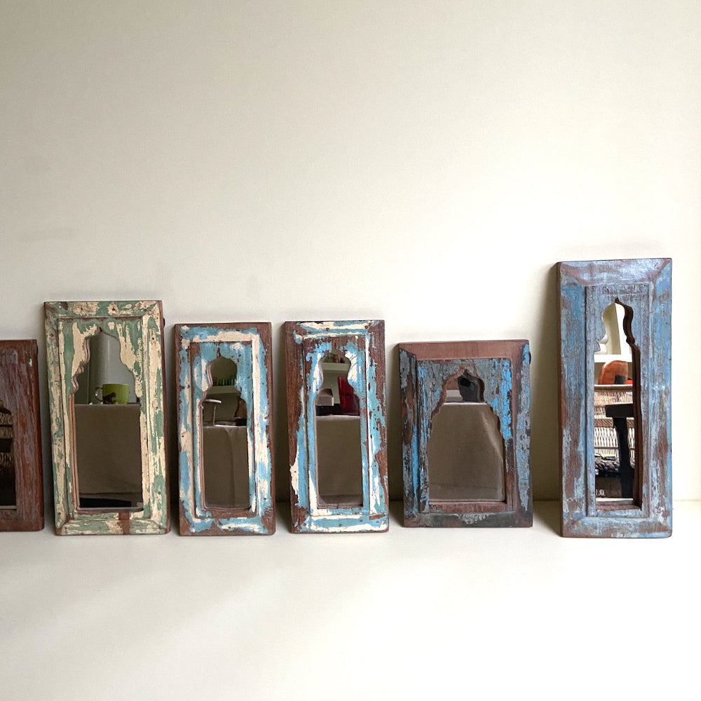 Holzspiegel Indien Farbe hölzernes Spiegeltje